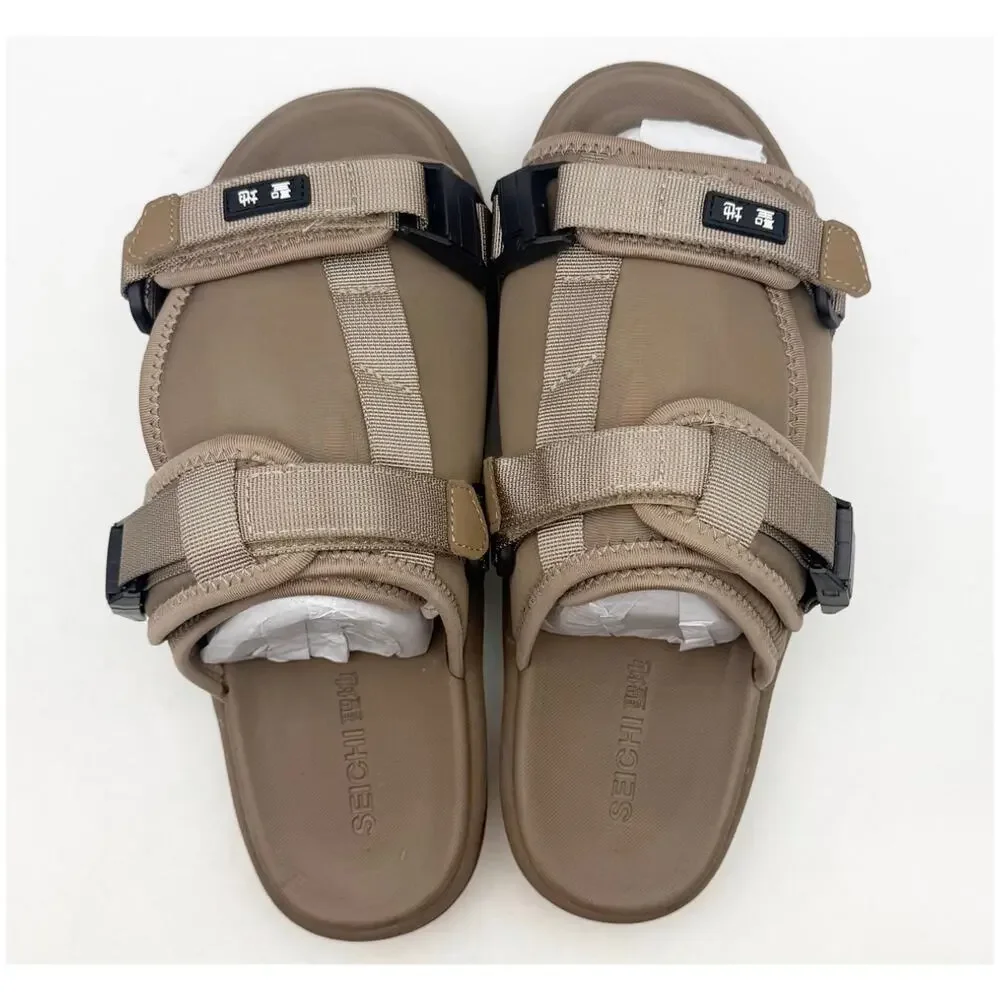 Seichi Mens Yoroi V2 Slide Sandals Size 11 EU 44 Taupe NIB